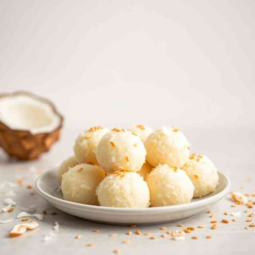 Khanom Tom - Quick Sweet Recipe for Thai Coconut Balls